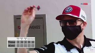 Kimi Räikkönen v Timo Glock at Darts