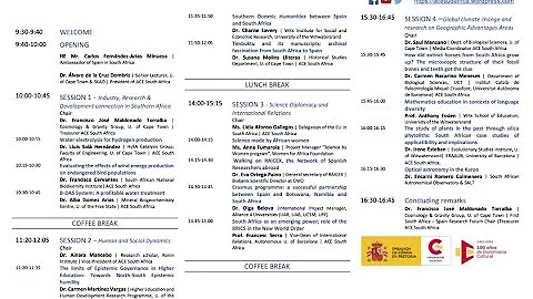 1st SOUTH AFRICA  SPAIN RESEARCH FORUM FACING GLOB...