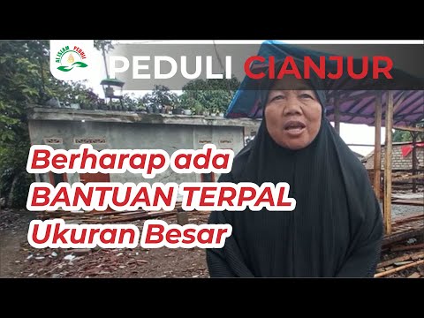 WARGA CIANJUR BERHARAP ADA BANTUAN TERPAL UKURAN BESAR