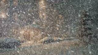 Heavy Snowfall Night in a Quiet City ❄️ Soft Winter Atmosphere for Deep Sleep & Relaxation screenshot 1