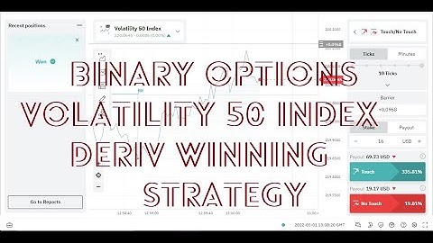 Touch no touch binary options deriv volatility 50 index winning strategy