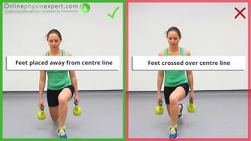 Alternate Forward Lunge Exercise Tutorial (Level 2) - ONLINE PHYSIO EXERCISES