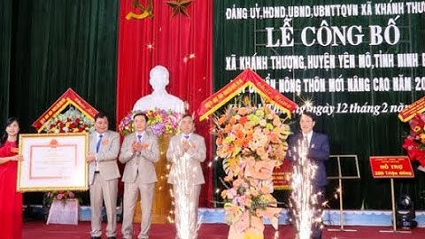 Khánh Thượng đón bằng công nhận xã đạt chuẩn nông thôn mới nâng cao