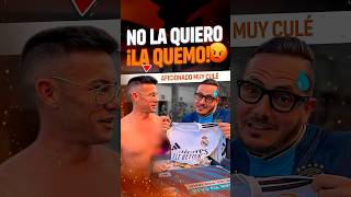 👕😱 "¡LA QUEMO!" ¡LE TOCA LA CAMISETA DEL MADRID! 🤯⚽