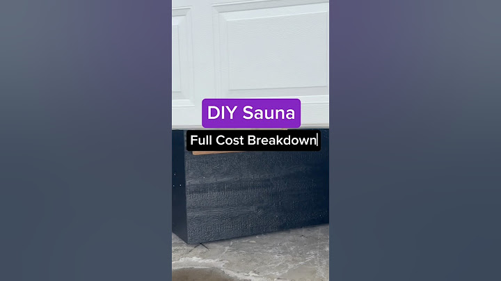 DIY Sauna Cost Breakdown