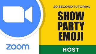 Show Party Popper emoji – Host Zoom Tutorial #24