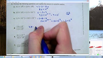 8 EE 3 & 8 EE 4   Multiplying and Dividing Numbers in Scientific Notation