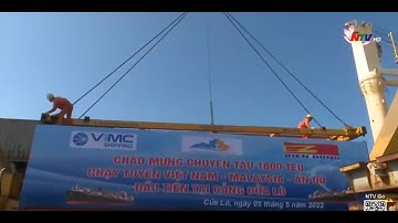 [NAPC] Cảng Cửa Lò đón chuyến tàu Container quốc tế đầu tiên