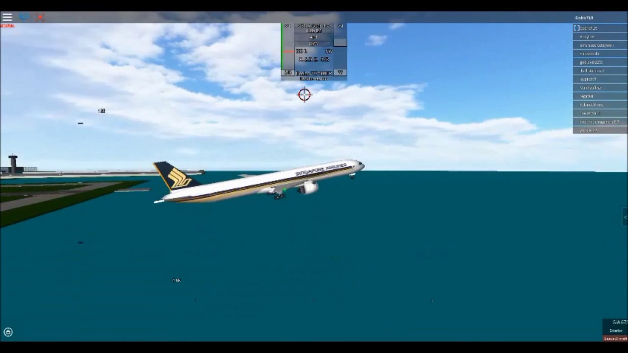 Roblox A Place With Airliners Full Flight Singapore Airlines Sia Boeing 300er - 