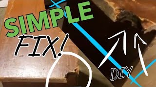 How I Repaired a Busted Wood Corner | How To: Broken Wood Corner Repair DIY on ANY Furniture