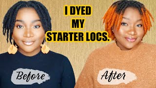 WATCH ME BLEACH/DYE MY STARTER LOCS | HOW I DYE MY LOCS AT HOME | LIVING IN EDINBURGH.