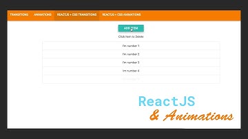 ReactJS & CSS Animations Basics - #3 Transitions with ReactCSSTransitionGroup