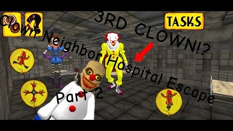 The Yellow Clown Is Here! Clown Neighbor Hospital Escape (Part 2)
