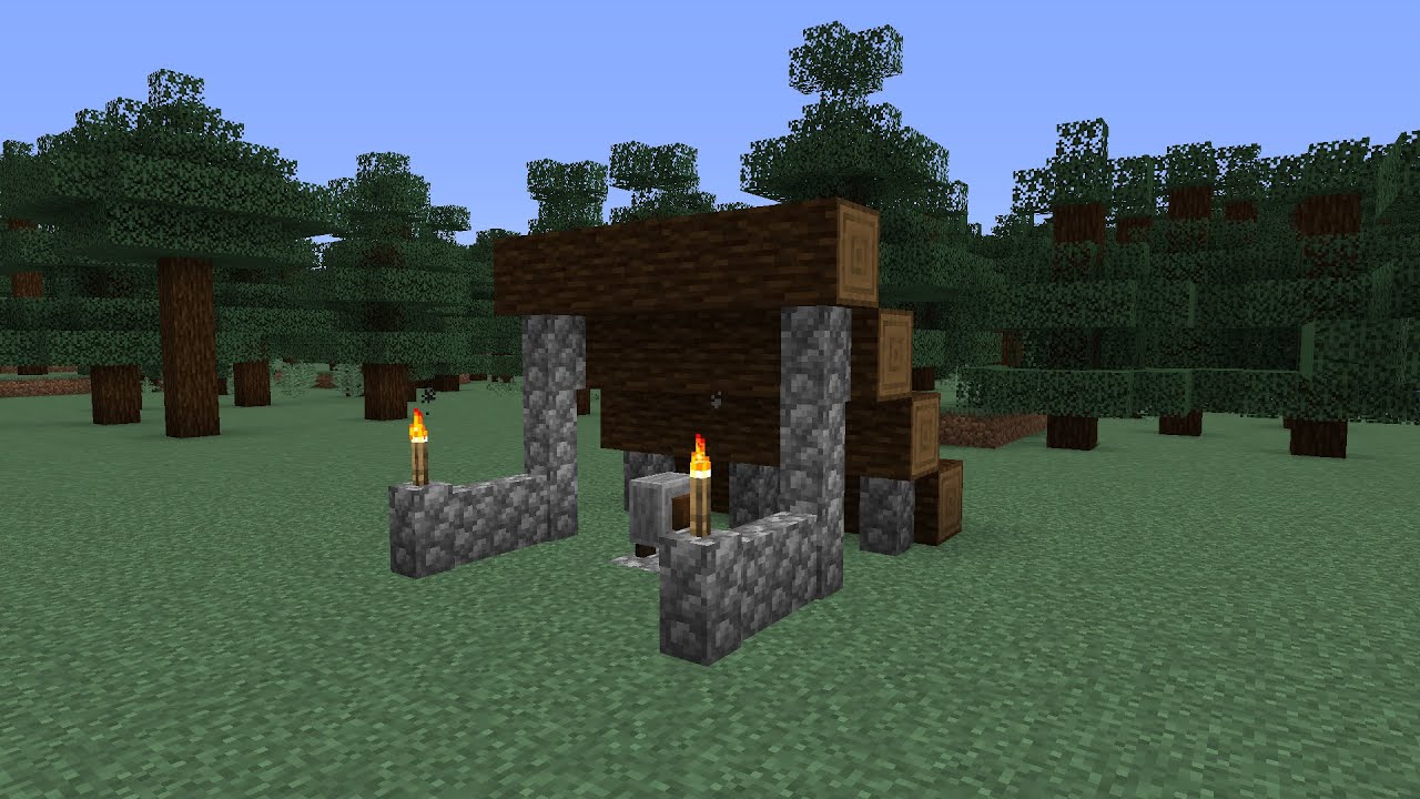 How To Build a Minecraft Taiga Village Blacksmith 2 - YouTube