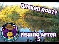 #MTBSLAM Fail! I Broke My Fishing Rod! Fishing in Huntsville Alabama - Fishing After 5
