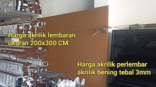 Harga akrilik bening 3mm ukuran 200x300 cm