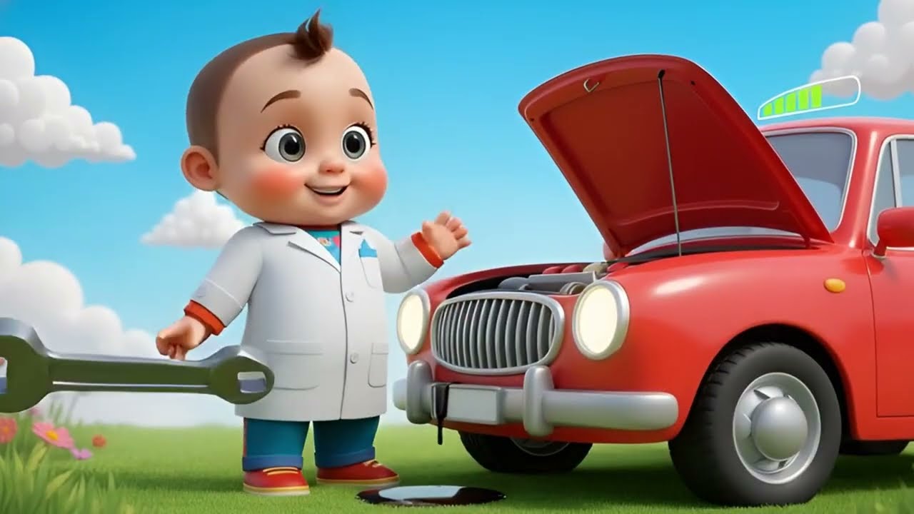 The Sick Little Car & Baby Doctor Rhyme for Kids | Vehicle Song, Nursery Rhymes, Baby Songs