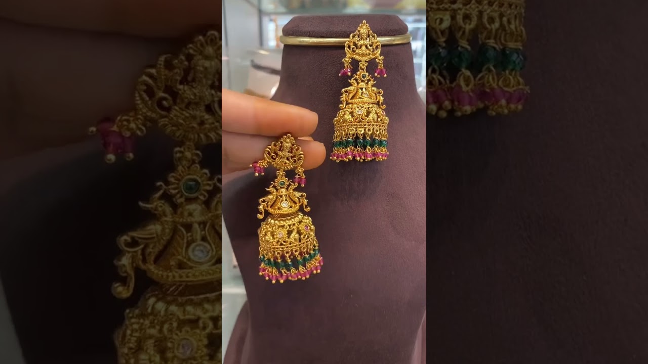 Jumkas//Bridal junmkas//one gram gold buttalu//jewelry collection//Order no:-8121794588.