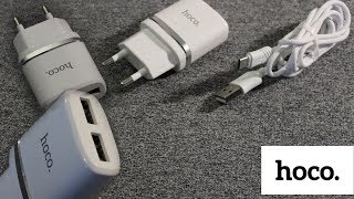 ОЧЕНЬ МОЩНАЯ СЕТЕВАЯ ЗАРЯДКА HOCO C12 на 2 USB c КАБЕЛЕМ. Посылка из Китая с AliExpress