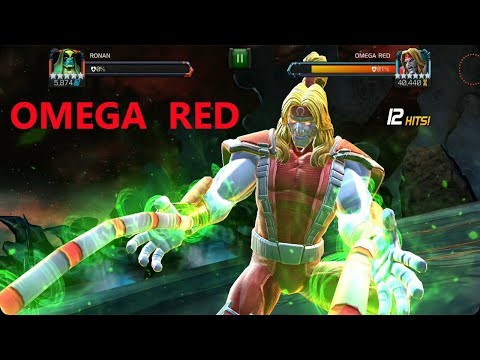 OMEGA RED ABILITY AND ALL SPECIAL ATTACKS marvel contest of champion