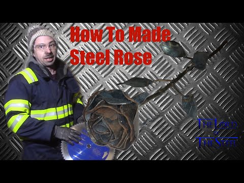 How to made Realistic Steel Rose /Стальная роза / Tērauda roze (Subtitles : Latviešu & Pусский)