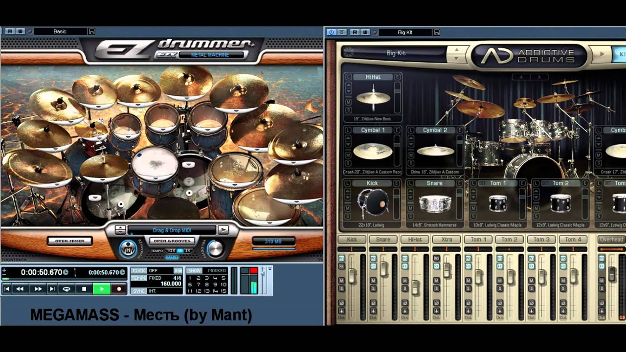 Megamass Месть (EZdrummer + Addictive drums) by Mantulin YouTube