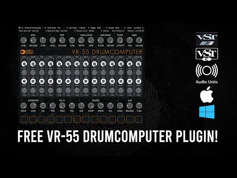 Free VR55 DrumComputer VST VST3 AU plugin