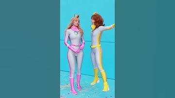 Daisy vs. Peach 🌼🩷😂 w/ @RaineEmery #cosplayers #nintendo #mariokart #supermariobros #mariomovie