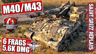 WoT M40/M43 Gameplay ♦ 6 Frags 5.6k Dmg ♦ SPG Arty Review