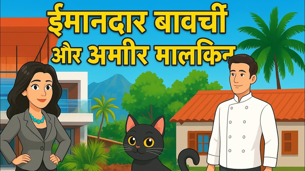ईमानदार बावर्ची और अमीर मालकिन | Honest cook and rich lady | Hindi story| @BinnyToonTV 