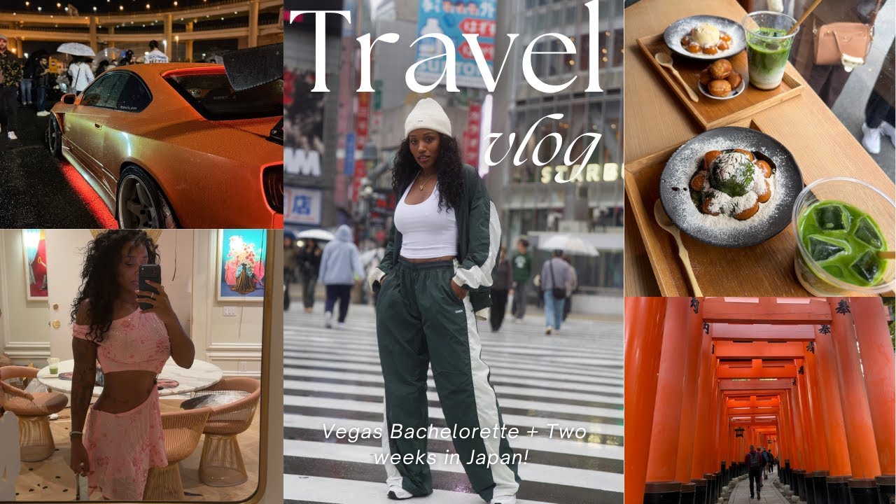 Travel Vlog | Vegas bachelorette | Japan! Tokyo + Kyoto + Osaka | Food + Yap