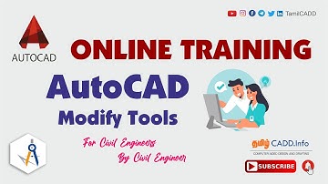 AutoCAD TUTORIALS_ONLINE CLASS FOR AutoCAD_TAMIL CADD_MODIFY TOOLS IN AutoCAD_AutoCAD IN TAMIL