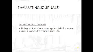 Evaluating & Selecting Journals: Brainstorming & Tools