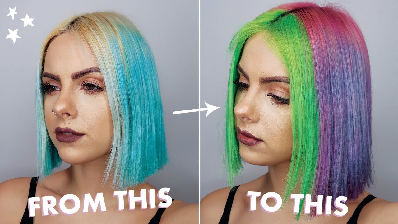 Blue and Neon Green Hair Color Inspiration - wide 3