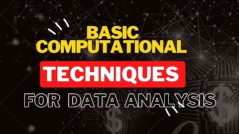 Basic computational techniques for data analysis |Eco sec | BA prog | DU |6th sem video 3