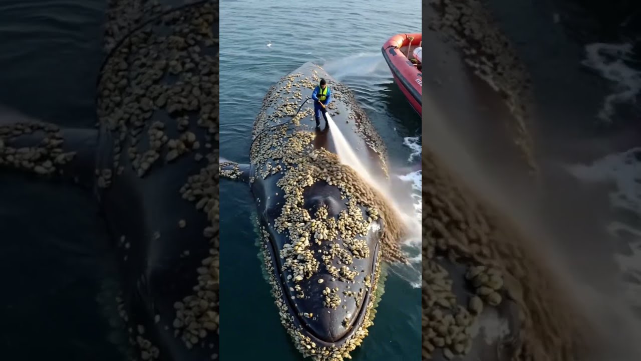 Brave Rescue Team Saves Giant Blue Whale From Millions Of Barnacles Ytshorts Shorts
