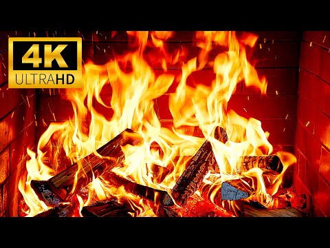 The Most Relaxing Fireplace Crackling Fire Sounds Wooden Logs 4K Fireplace Ambience 