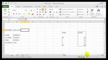 Clase 7 Microsoft  excel 2010 - Selección de columnas, filas, celdas