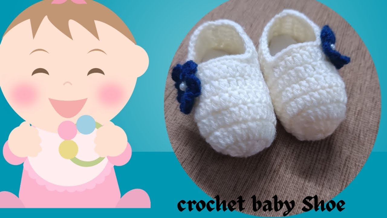 Crochet baby shoes/crochet baby booties/crochet tutorial Step by Step/very easy pattern for beginner