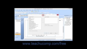 Crystal Reports 2013 Tutorial Adding Chart Trendlines Business Objects Training