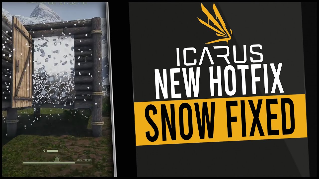 NO MORE SNOW inside buildings & Optimisations | Icarus Patch Notes