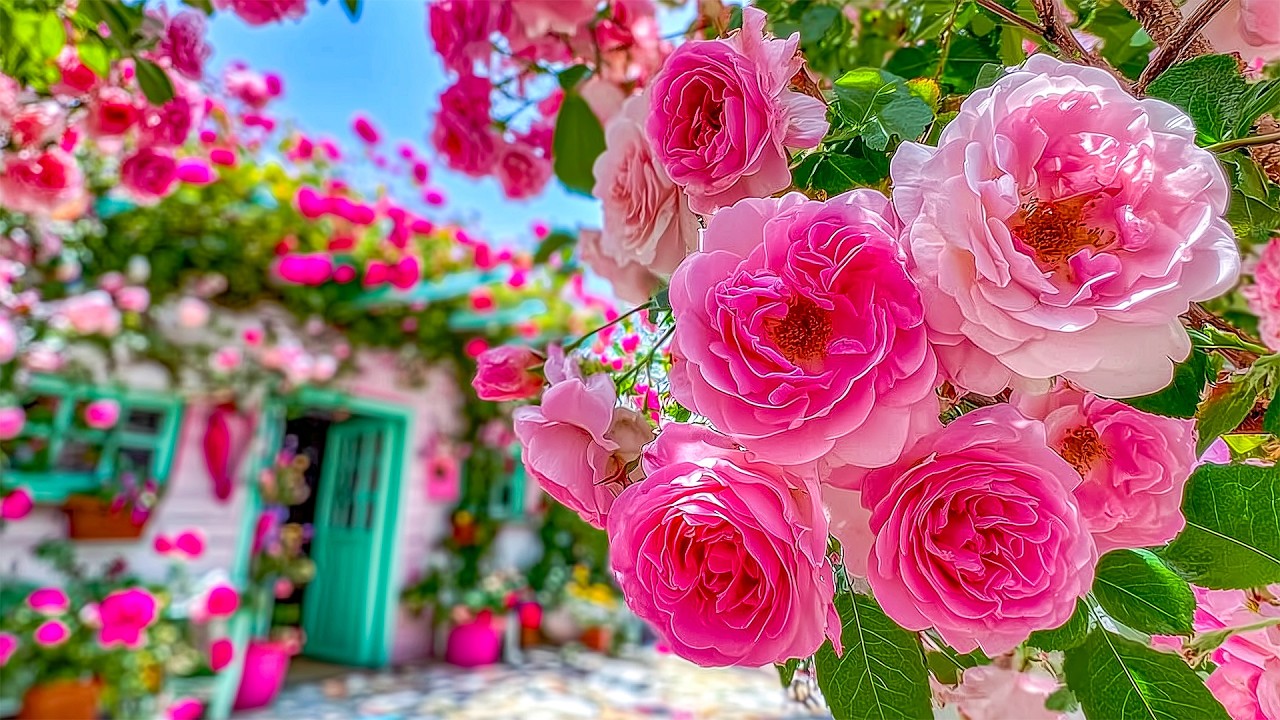 The Most Beautiful Rose Cottage Garden Ever 🌹 Dreamy Garden House Ideas ...