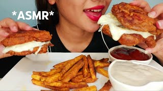 | ASMR MUKBANG | KFC DOUBLE DOWN FRIED CHICKEN SANDWICH ( EATING SOUNDS) SABA ASMR