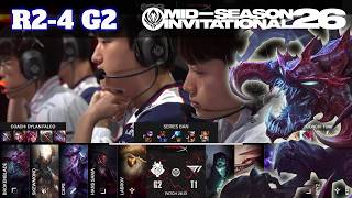G2 vs T1 - Game 2 | Round 2 LoL MSI 2026 Main Stage | G2 Esports vs T1 G-2 full game