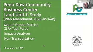 Mount Vernon SSPA Task Force Meeting: Dec. 1, 2025