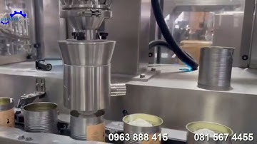 Dây chuyền chiết rót lon sữa bột tự động