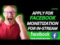 How to apply for Facebook Videos monetization   (In-Stream Ads For Facebook Profiles and pages 2024)