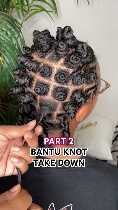 Bantu Knot Takedown! We love a good 2 in 1 hairstyle #naturalhairstyles #bantuknots #braids #4chair