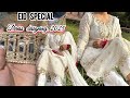 Heavy Mirror 🌷Work white Special Outfit From scratch 🌙 ||2025 eid Affordable Dress desiging||#diy
