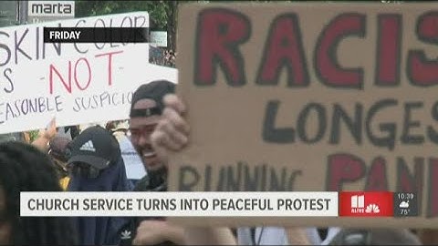 At New Birth, church service turns into peaceful protest